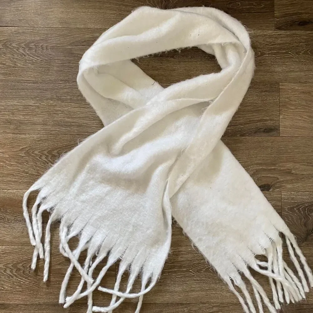 Unbranded Women's White Scarf-wraps